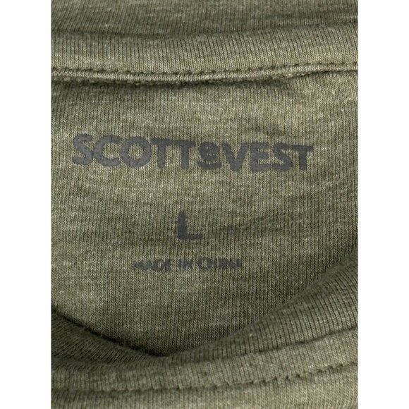 SCOTTeVEST TEC Performance T-Shirt Zip Pockets SS Olive Green Men’s Large - Picture 4 of 15